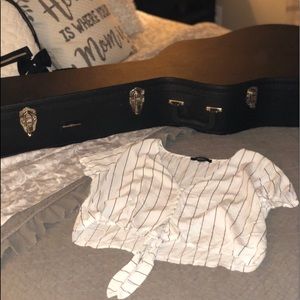 Baseball Player Stripe Crop Top